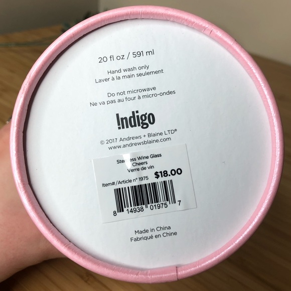 Indigo ‘Cheers, Darling!’ Wine Glass Cup | New with Box - Picture 3 of 4